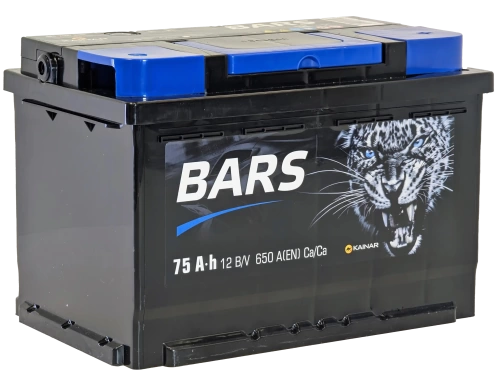 Фото Аккумулятор BARS 75 Ач, 650 А, 12 v, Обратная R+ (0), DIN L3, B13