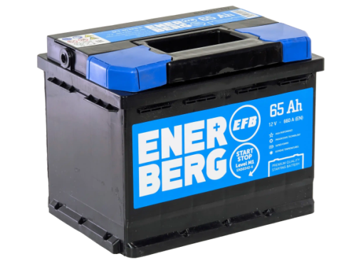 Фото Аккумулятор ENERBERG EFB 65 Ач, 660 А, 12 v, Обратная R+ (0), DIN L2, B13