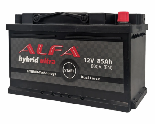 Фото Аккумулятор ALFA Hybrid 85 Ач, 800 А, 12 v, Обратная R+ (0), DIN LB4, B13