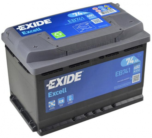 Аккумулятор EXIDE EXCELL EB741 74 R+