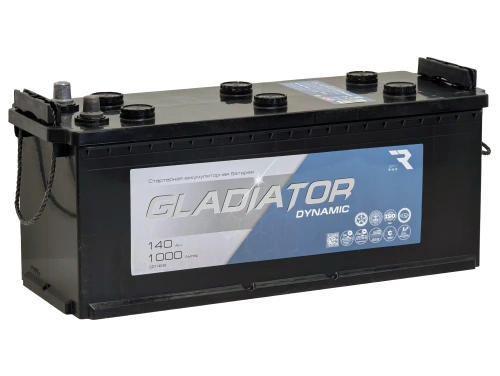 Аккумулятор GLADIATOR Dynamic 12v, 140Ah, 1000A, L+(3) euro, D4, B13 фото