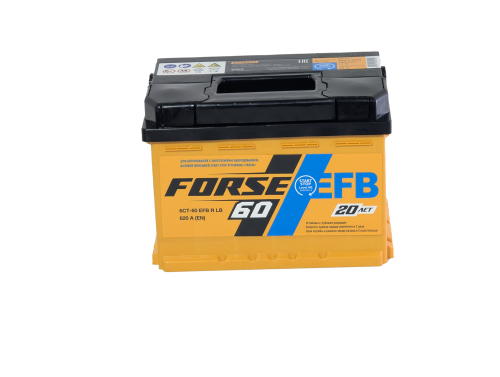 Фото Аккумулятор FORSE EFB 60 Ач низк, 620 А, 12 v, Обратная R+ (0), DIN LB2, B13
