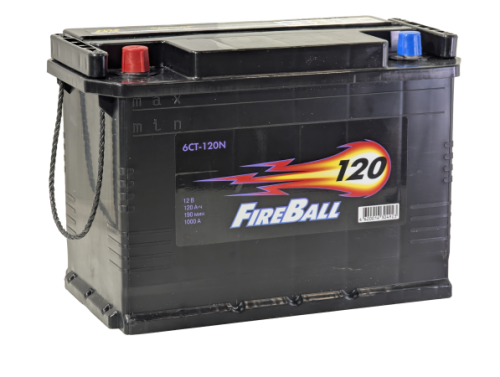 Аккумулятор FIREBALL 120 Ач, 1000 А, 12 v, Обратная L+ euro, D2 (A), B00 фото