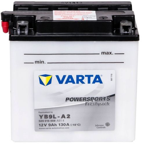 Аккумулятор VARTA POWERSPORTS FRESHPACK 509 016 008 (9 A/H) 130 A R+ фото