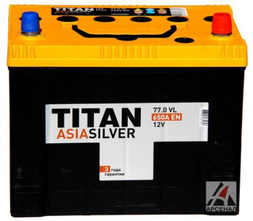 Аккумулятор TITAN ASIA 77 R+