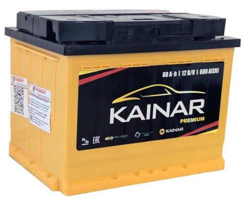 Фото Аккумулятор KAINAR Premium 60 Ач, 600 А, 12 v, Обратная R+ (0), DIN L2, B13