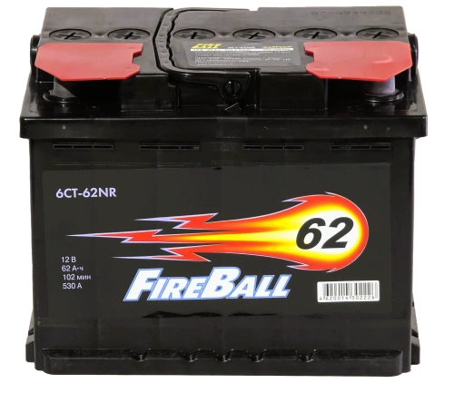 Фото Аккумулятор FIREBALL 62 Ач, 530 А, 12 v, Обратная R+ (0), DIN L2, B13