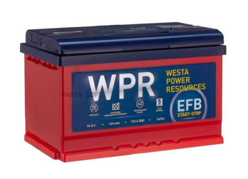 Аккумулятор WPR EFB 74 R+ низк