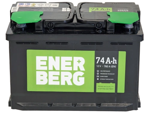 Аккумулятор ENERBERG 74 Ач, 760 А, 12 v, Прямая L+ (1), DIN L3, B13