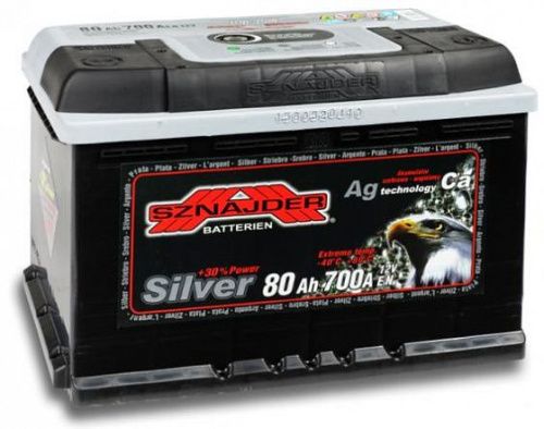 Фото Аккумулятор SZNAJDER Silver 80 Ач, 700 А, 12 v, Обратная R+ (0), DIN L3, B13