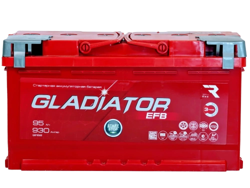 Фото Аккумулятор GLADIATOR EFB 12v, 95Ah, 930A, R+(0), L5, B13