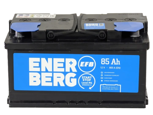 Фото Аккумулятор ENERBERG EFB 85 Ач, 800 А, 12 v, Обратная R+ (0), DIN L2, B13