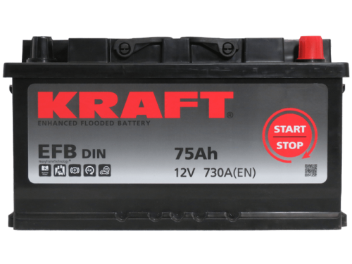 Аккумулятор KRAFT EFB 75 R+