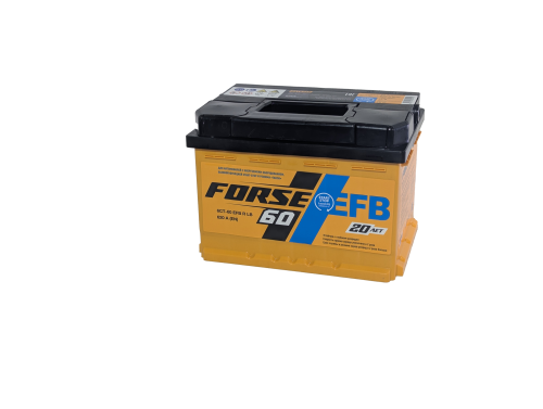 Фото Аккумулятор FORSE EFB 60 Ач низк, 620 А, 12 v, Обратная R+ (0), DIN LB2, B13