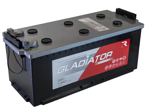 Аккумулятор GLADIATOR Energy 220 Ач, 1390 А, 12 v, Прямая R+ (4) rus, D5 (B), B00 фото