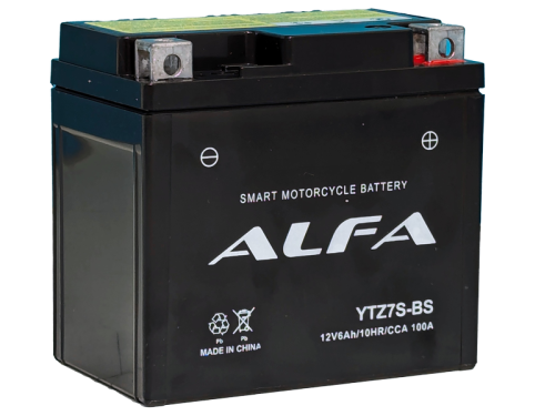 Аккумулятор ALFA YTZ7S-BS AGM 6 Ач, 100 А, 12 v, Обратная R+ (0) фото