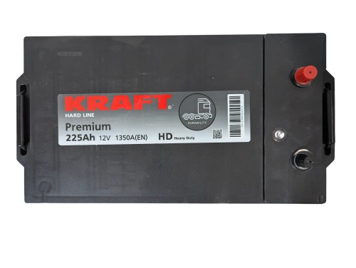 Аккумулятор KRAFT Premium 225 Ач, 1350 А, 12 v, Прямая R+ (4) rus, D6 (C) фото