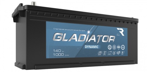 Аккумулятор GLADIATOR Dynamic 140 (3) евро +/- с бортом