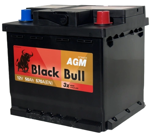 Фото BLACK BULL (Camel Group) AGM 50 Ач, 570 А, 12v, Обратная R, L1