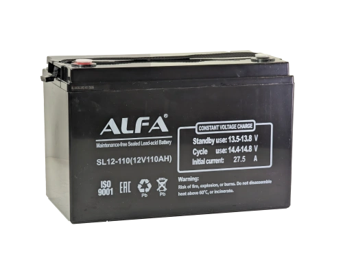 ALFA 12V-110Ah(C20) L (тяговая) M8 (331*173*213) фото