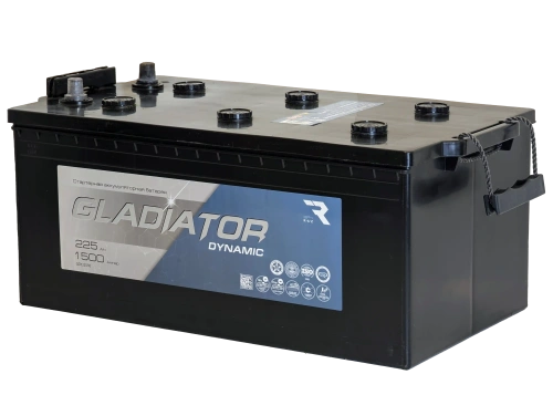 Аккумулятор GLADIATOR Dynamic 12v, 225Ah, 1500A, L+(3) euro, D6, B00 фото