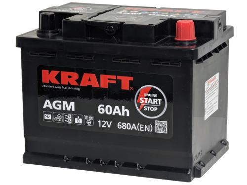 Аккумулятор KRAFT AGM 60 R+