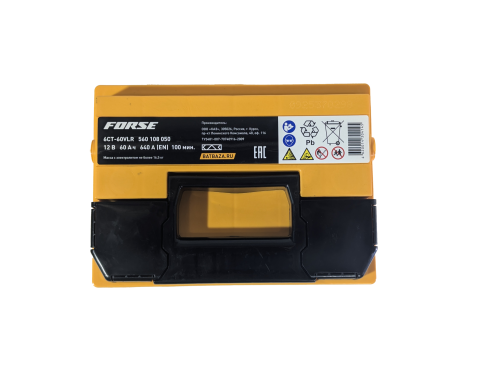 Фото Аккумулятор FORSE 60 Ач, 640 А, 12 v, Обратная R+ (0), DIN L2, B13