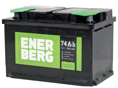 Аккумулятор ENERBERG 74 Ач, 760 А, 12 v, Прямая L+ (1), DIN L3, B13