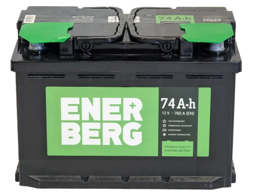 Фото Аккумулятор ENERBERG 74 Ач, 760 А, 12 v, Обратная R+ (0), DIN LB3, B13