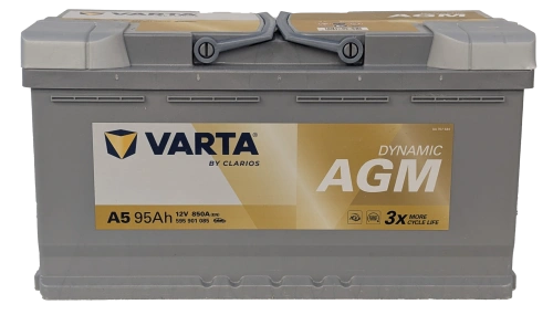 Фото Аккумулятор VARTA Start-Stop AGM 95 Ач, 850 А, 12 v, Обратная R+ (0), DIN L5, B13