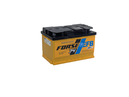 Фото Аккумулятор FORSE EFB 74 Ач низк, 750 А, 12 v, Обратная R+ (0), DIN LB3, B13
