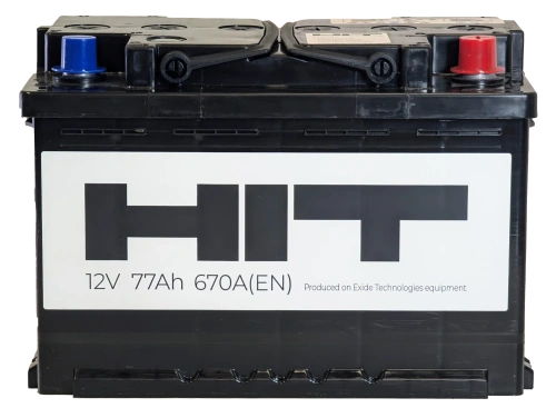 Фото Аккумулятор HIT 12v, 77Ah, 670A, R+(0), L3, B13