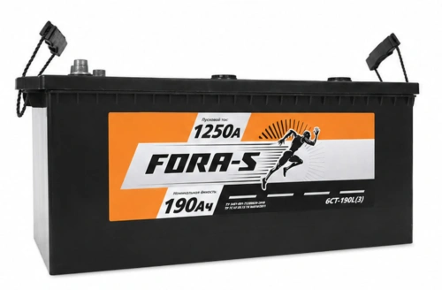Аккумулятор FORA-S 190 Ач, 1250 А, 12 v, Обратная L+ (3) euro, D4 (A), B00 фото
