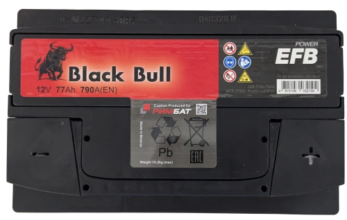 Фото BLACK BULL EFB 77 Ач, 790 А, 12v, Обратная R, L3