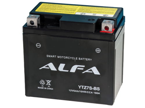 Аккумулятор ALFA YTZ7S-BS AGM 6 Ач, 100 А, 12 v, Обратная R+ (0) фото