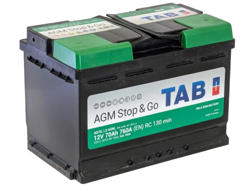 Фото Аккумулятор TAB Stop&Go AGM 70 R+