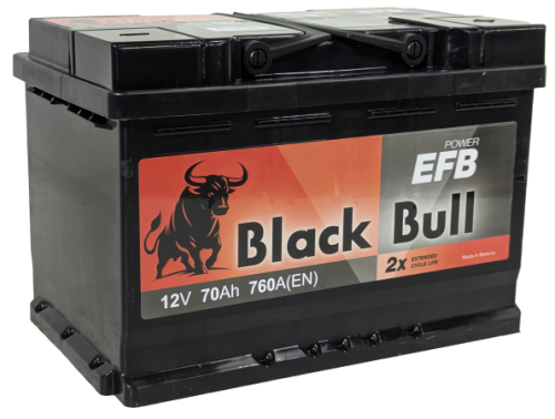 Фото BLACK BULL EFB 70 Ач, 760 А, 12v, Обратная R, L3