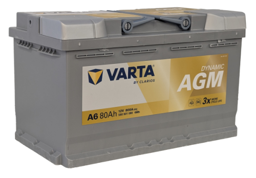 Фото Аккумулятор VARTA Start-Stop AGM 80 Ач, 800 А, 12 v, Обратная R+ (0), DIN L4, B13