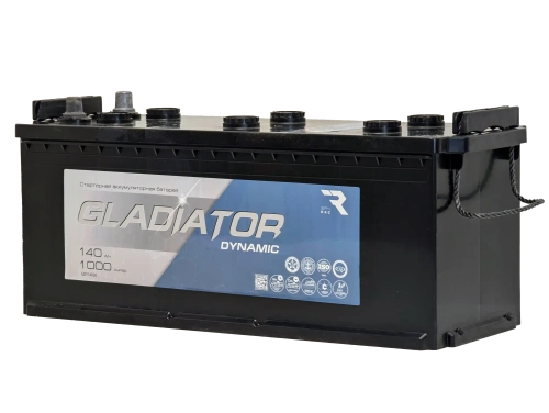 Аккумулятор GLADIATOR Dynamic 12v, 140Ah, 1000A, L+(3) euro, D4, B13 фото