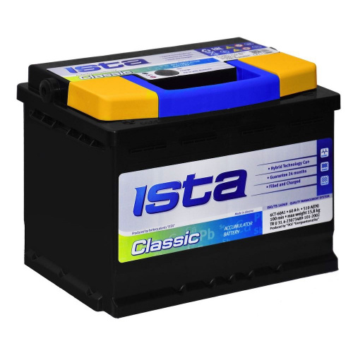 Аккумулятор ISTA CLASSIC 6СТ-66 А1 66 R+
