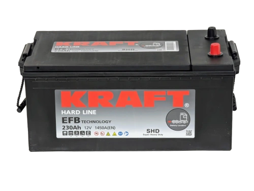 Аккумулятор KRAFT EFB 230 Ач, 1450 А, 12 v, Обратная L+ (3) euro, D6 (C), B00 фото