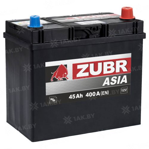Фото Аккумулятор ZUBR Ultra 45 Ач, 400 А, 12 v, Обратная R+ (0), JIS B24, B00