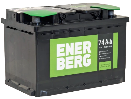 Аккумулятор ENERBERG 74 Ач, 760 А, 12 v, Прямая L+ (1), DIN L3, B13