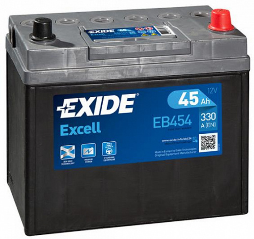 АККУМУЛЯТОР EXIDE EXCELL EB454 (45 A/H) 330 A R+