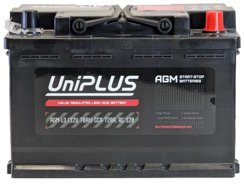 Фото Аккумулятор UniPLUS AGM 70 R+