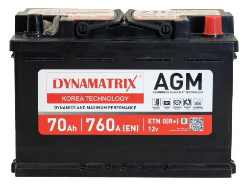 Аккумулятор DYNAMATRIX AGM 70 R+