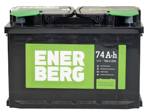 Аккумулятор ENERBERG 74 Ач, 760 А, 12 v, Прямая L+ (1), DIN L3, B13