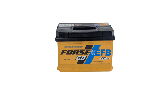 Фото Аккумулятор FORSE EFB 60 Ач низк, 620 А, 12 v, Обратная R+ (0), DIN LB2, B13