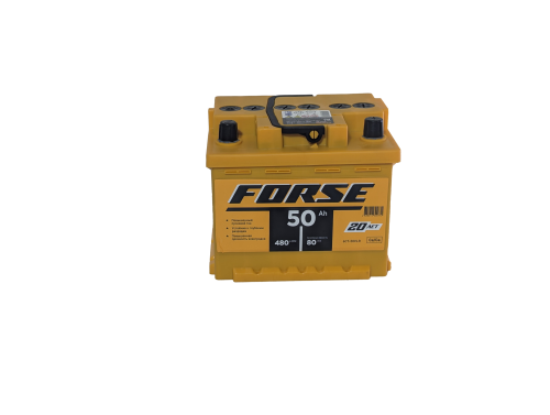 Фото Аккумулятор FORSE 50 Ач, низк, 480 А, 12 v, Обратная R+ (0), DIN LB1, B13