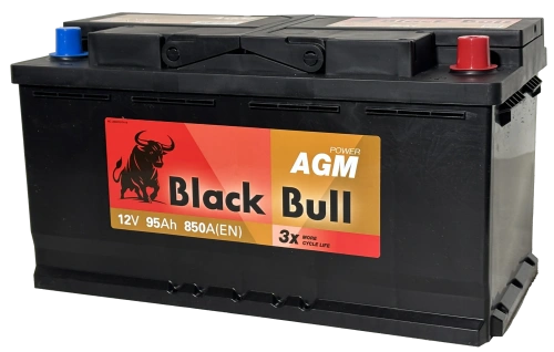 Фото BLACK BULL (Camel Group) AGM 95 Ач, 850 А, 12v, Обратная R, L5